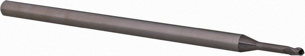 14883957 Ball End Mill: 0.06" Dia, 0.09" LOC, 3 Flute, Solid Carbide  