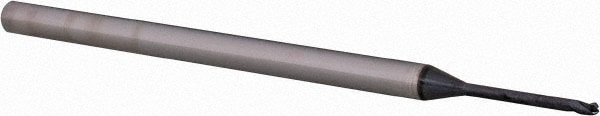 Ball End Mill: 0.0469" Dia, 0.07" LOC, 3 Flute, Solid Carbide