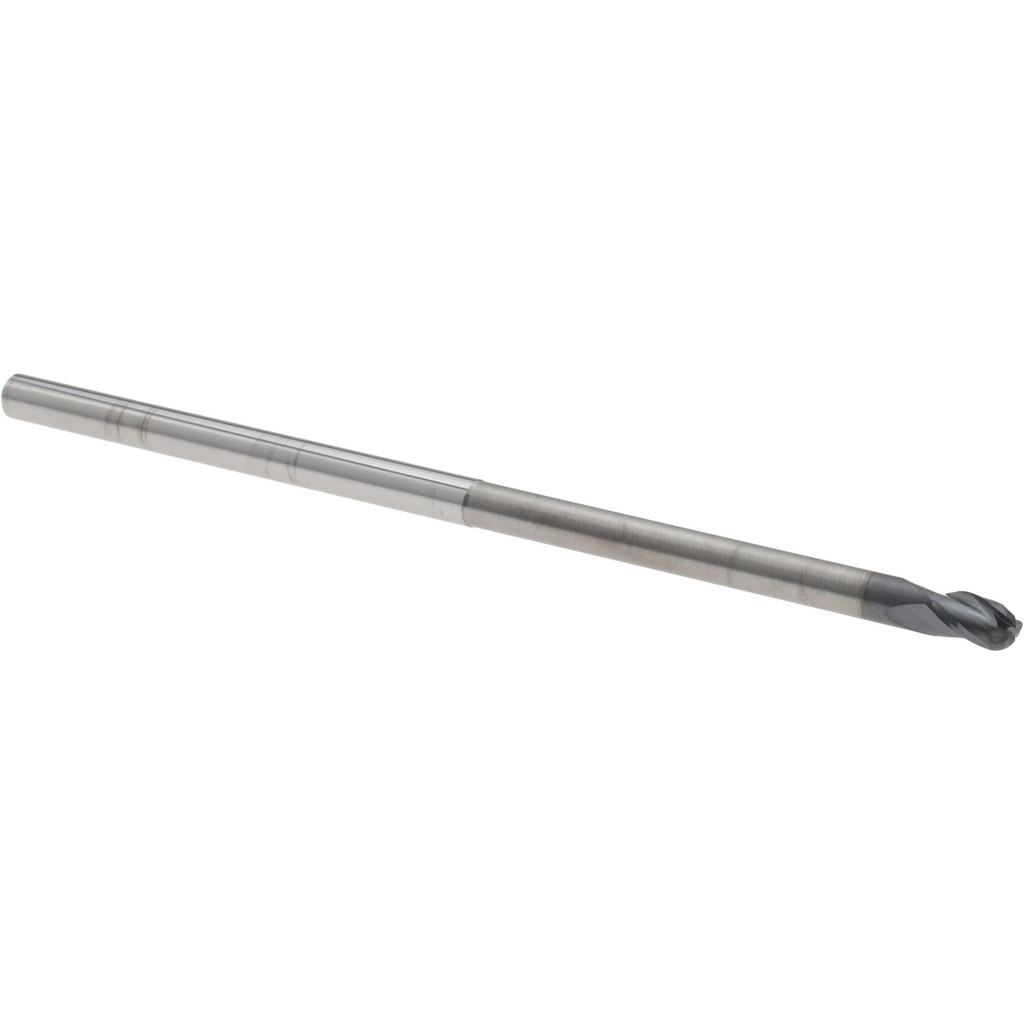 14881954 Ball End Mill: 1/8" Dia, 3/16" LOC, 3 Flute, Solid Carbide  