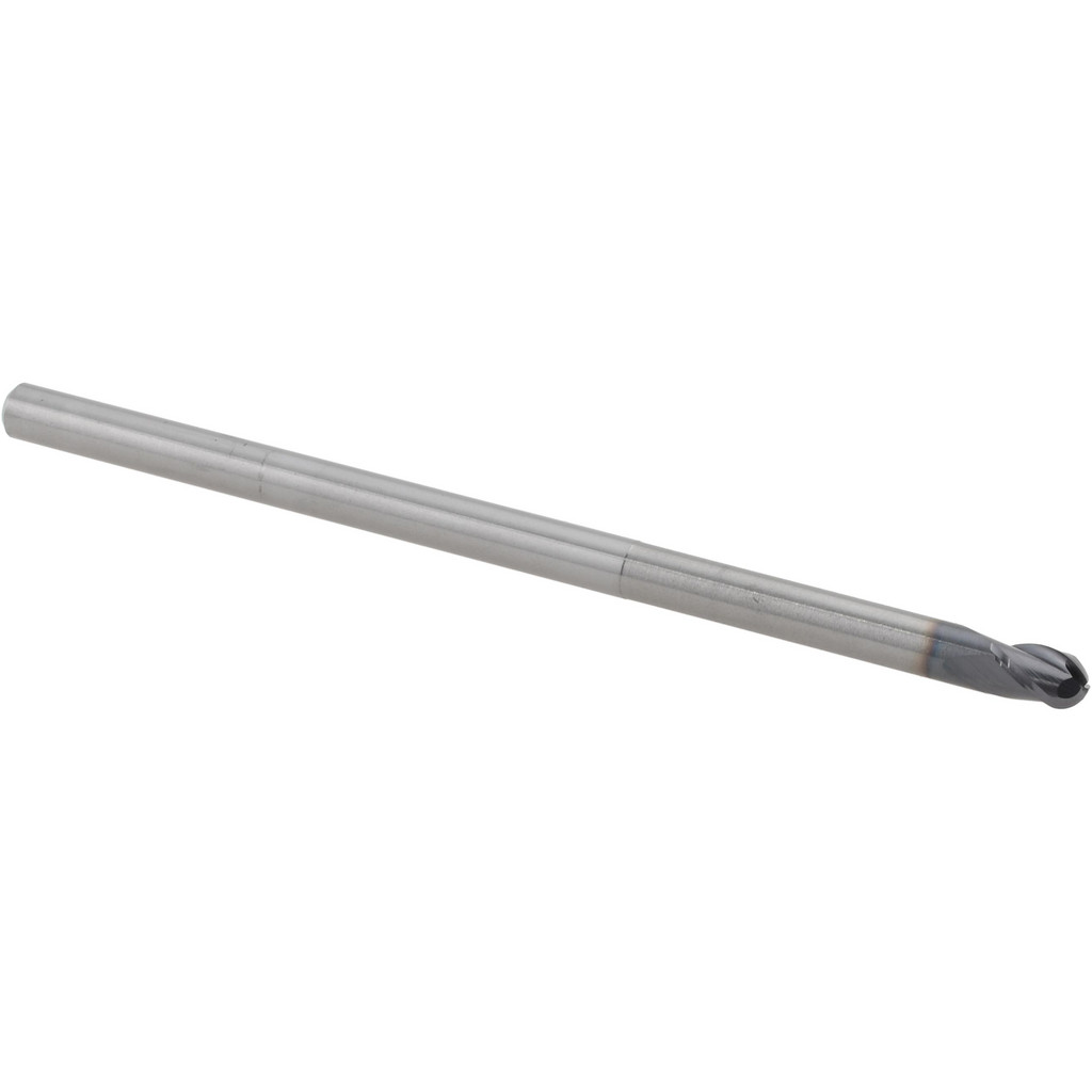 14881955 Ball End Mill: 1/8" Dia, 3/16" LOC, 3 Flute, Solid Carbide  