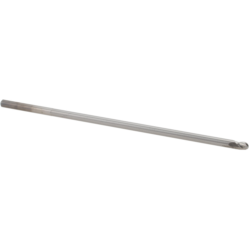 14881957 Ball End Mill: 1/8" Dia, 3/16" LOC, 3 Flute, Solid Carbide  