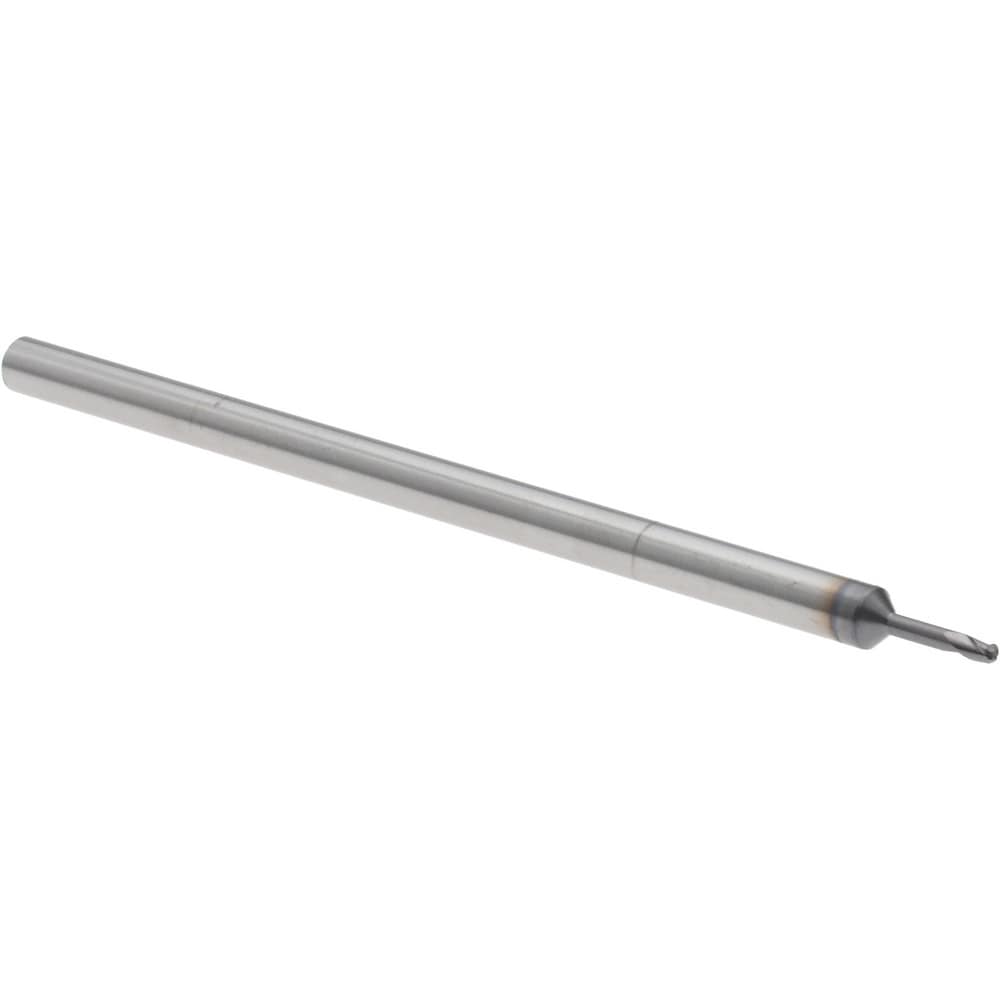Ball End Mill: 0.0450" Dia, 0.0670" LOC, 3 Flute, Solid Carbide