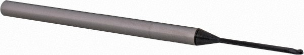Ball End Mill: 0.04" Dia, 0.06" LOC, 3 Flute, Solid Carbide