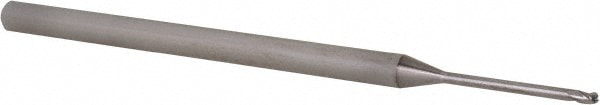 Ball End Mill: 0.0469" Dia, 0.07" LOC, 3 Flute, Solid Carbide