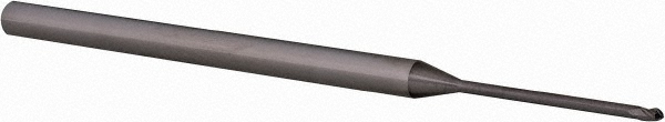 14883965 Ball End Mill: 0.0450" Dia, 0.0670" LOC, 3 Flute, Solid Carbide  