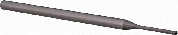 14881961 Ball End Mill: 0.0469" Dia, 0.07" LOC, 3 Flute, Solid Carbide  