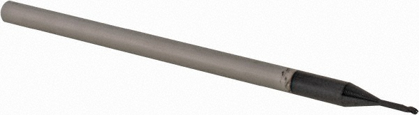 Accupro AP61731048 Ball End Mill: 0.035" Dia, 0.052" LOC, 3 Flute, Solid Carbide 