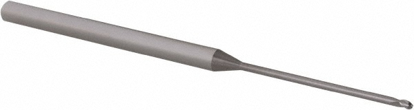 Accupro AP61731089 Ball End Mill: 0.0469" Dia, 0.07" LOC, 3 Flute, Solid Carbide 