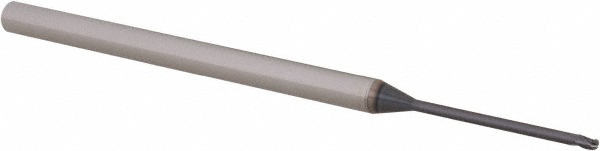 14883968 Ball End Mill: 0.0450" Dia, 0.0670" LOC, 3 Flute, Solid Carbide  