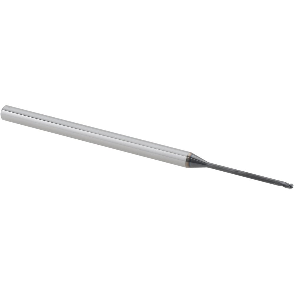 Ball End Mill: 0.0450" Dia, 0.0670" LOC, 3 Flute, Solid Carbide