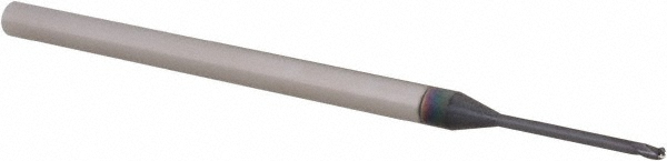 Accupro AP61731139 Ball End Mill: 0.045" Dia, 0.067" LOC, 3 Flute, Solid Carbide 