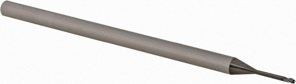 14883971 Ball End Mill: 0.0350" Dia, 0.0520" LOC, 3 Flute, Solid Carbide  