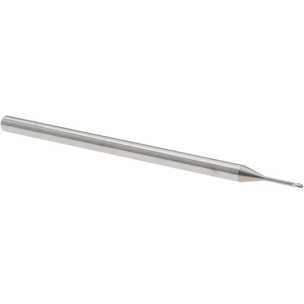 Ball End Mill: 0.0350" Dia, 0.0520" LOC, 3 Flute, Solid Carbide