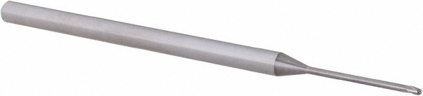 14883973 Ball End Mill: 0.0400" Dia, 0.0600" LOC, 3 Flute, Solid Carbide  