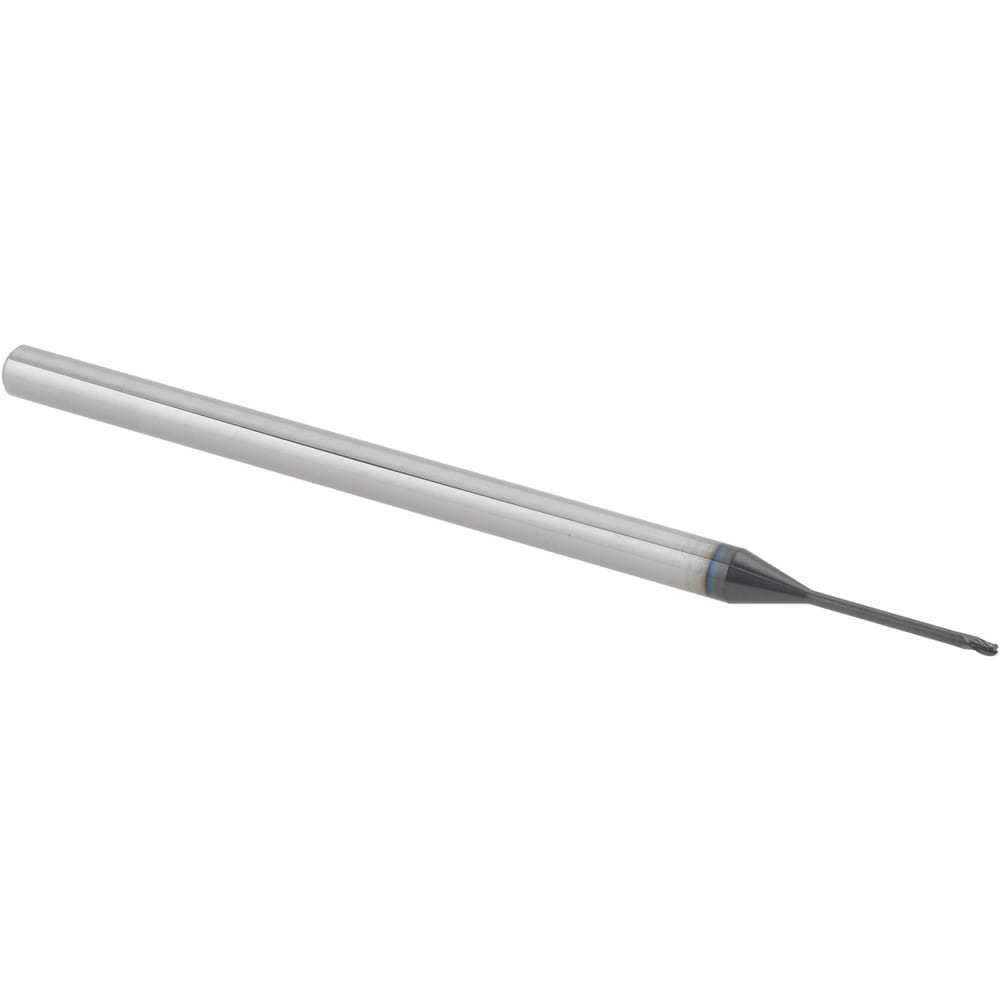 Ball End Mill: 0.0350" Dia, 0.0520" LOC, 3 Flute, Solid Carbide
