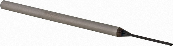 Accupro AP61731253 Ball End Mill: 0.035" Dia, 0.052" LOC, 3 Flute, Solid Carbide 