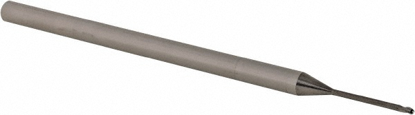 Accupro AP61731345 Ball End Mill: 0.035" Dia, 0.052" LOC, 3 Flute, Solid Carbide 