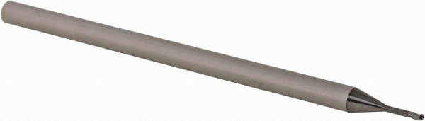 14883979 Ball End Mill: 0.0350" Dia, 0.0520" LOC, 3 Flute, Solid Carbide  