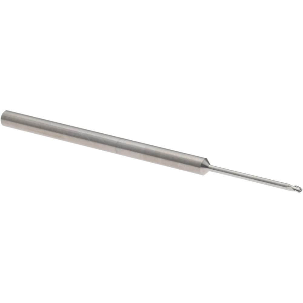 Ball End Mill: 3/64" Dia, 0.0700" LOC, 3 Flute, Solid Carbide