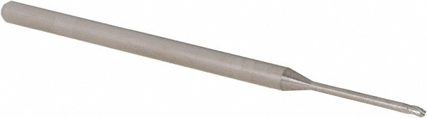 14883980 Ball End Mill: 0.0500" Dia, 0.0750" LOC, 3 Flute, Solid Carbide  
