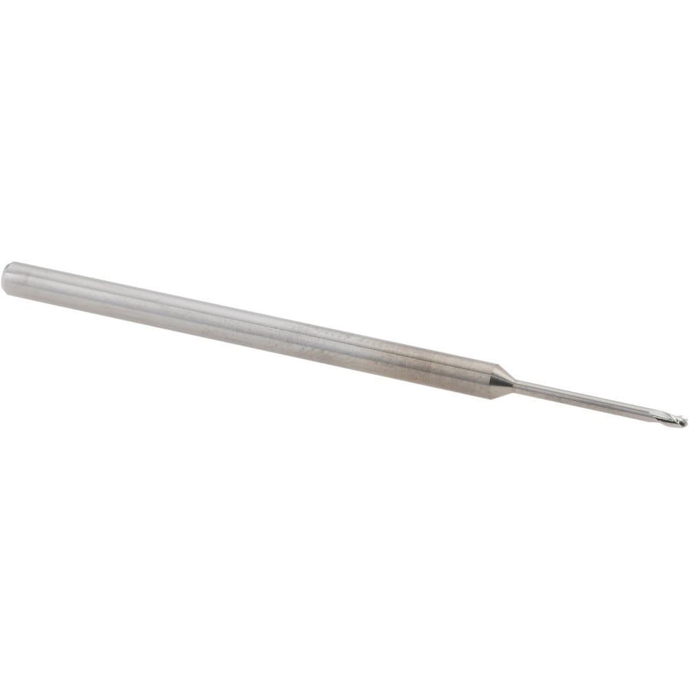 Ball End Mill: 0.0500" Dia, 0.0750" LOC, 3 Flute, Solid Carbide