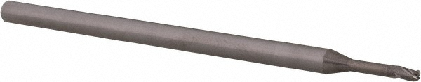Accupro AP61731535 Ball End Mill: 0.065" Dia, 0.097" LOC, 3 Flute, Solid Carbide 