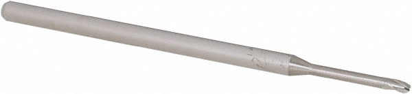 14883981 Ball End Mill: 0.07" Dia, 0.105" LOC, 3 Flute, Solid Carbide  
