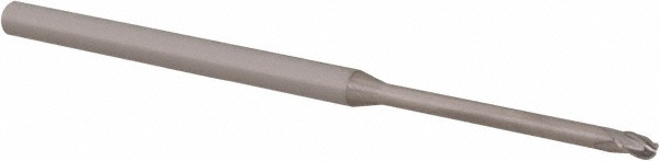 14881978 Ball End Mill: 5/64" Dia, 0.1170" LOC, 3 Flute, Solid Carbide  
