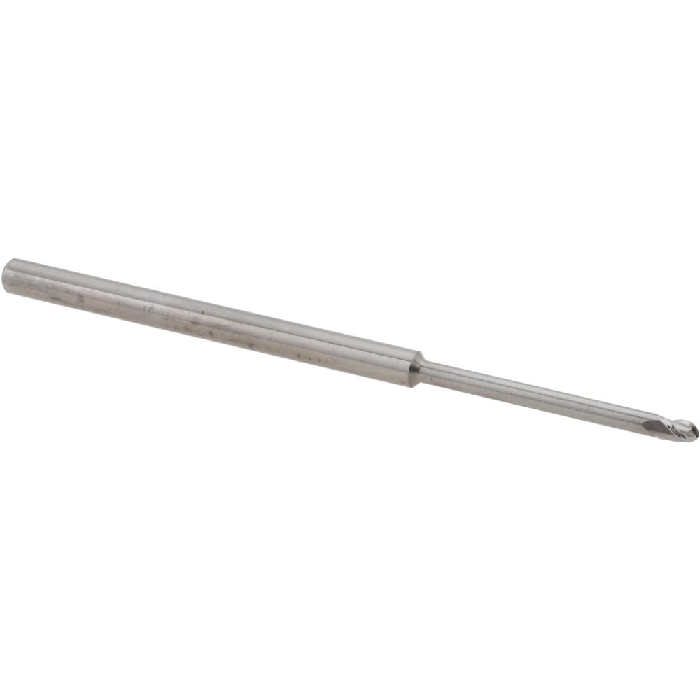 Ball End Mill: 5/64" Dia, 0.1170" LOC, 3 Flute, Solid Carbide