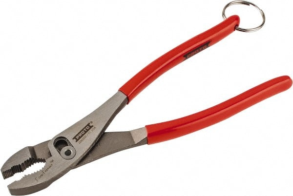 10" OAL, 2-11/64" Jaw Length, 1-13/32" Jaw Width, Tethered, Slip Joint Pliers