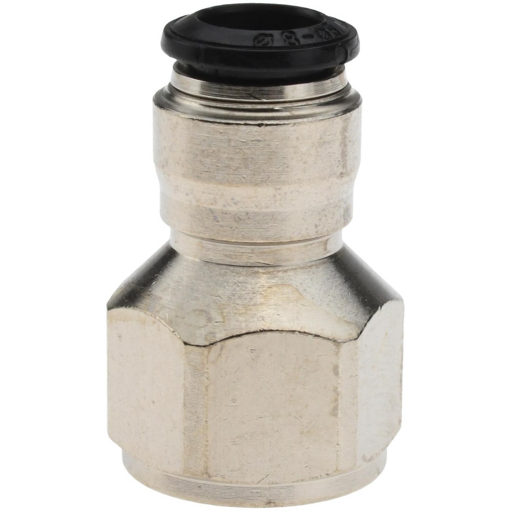 Push-To-Connect Tube to Female & Tube to Female BSPP Tube Fitting: 3/8" Thread