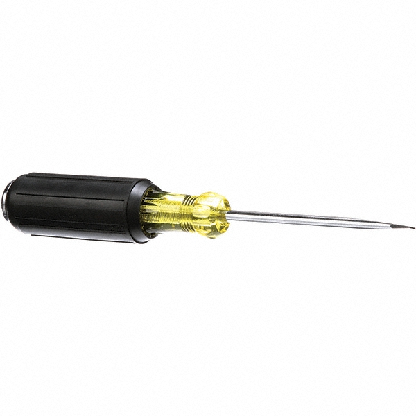 Klein Tools 1/4" Blade Width, 4" OAL Demolition Slotted Screwdriver