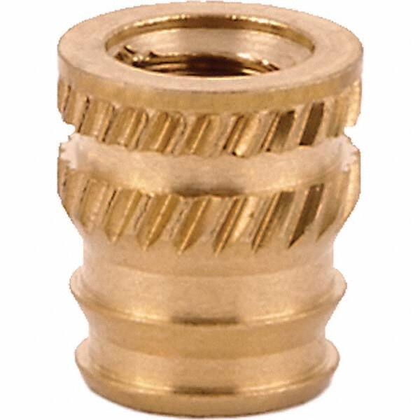 Tapered Hole Threaded Inserts; Product Type: Double Vane ; System of Measurement: Metric ; Thread Size (mm): M3x0.5 ; Overall Length (Decimal Inch): 0.2500 ; Thread Size: M3x0.5 mm ; Insert Diameter (Decimal Inch): 0.2200
