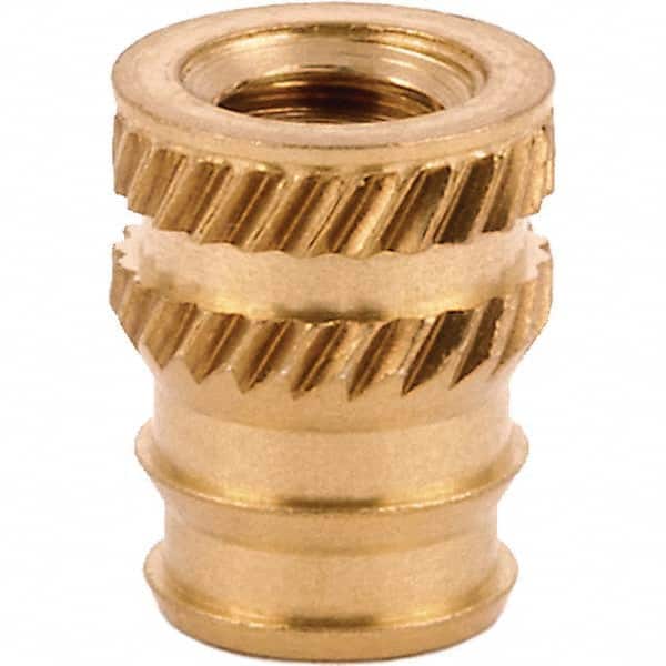 Tapered Hole Threaded Inserts; Product Type: Double Vane ; System of Measurement: Metric ; Thread Size (mm): M5x0.8 ; Overall Length (Decimal Inch): 0.4380 ; Thread Size: M5x0.8 mm ; Insert Diameter (Decimal Inch): 0.3280