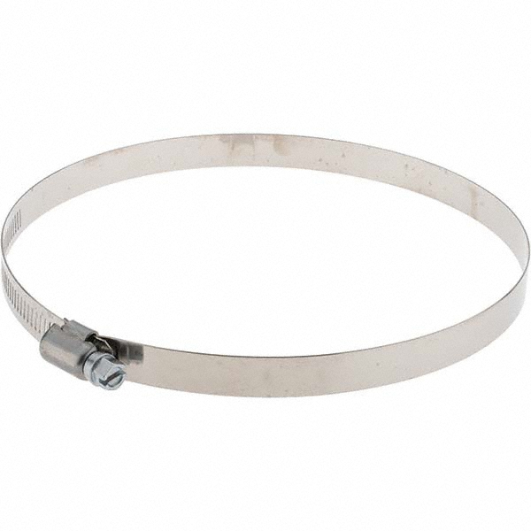 Worm Gear Clamp: SAE 96, 5-5/8 to 6-1/2" Dia, Stainless Steel Band