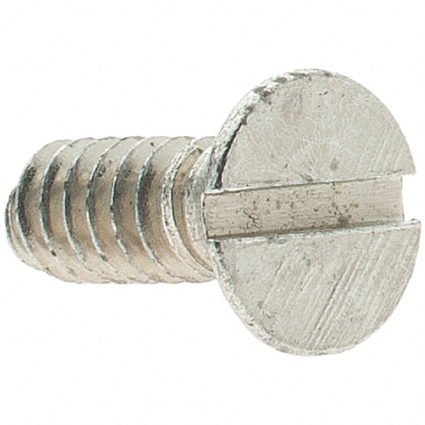 Machine Screw: #6-32 x 3/8" OAL, Flat Head, Slotted
