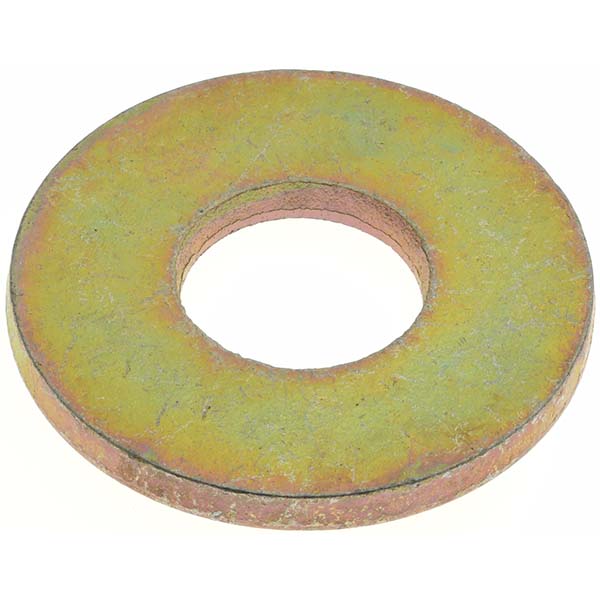 Made in USA - 3/8 Screw USS Flat Washer: Grade 8 Alloy Steel, Yellow