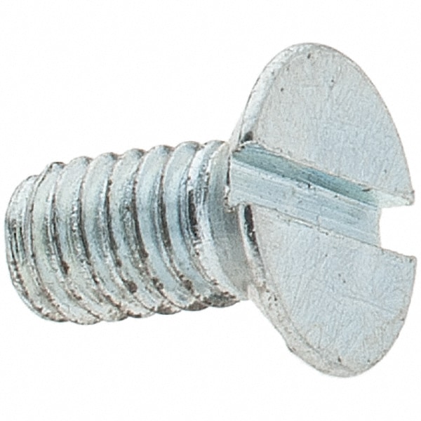 Machine Screw: M4x0.7 x 8.00 mm  OAL, Flat Head, Slotted