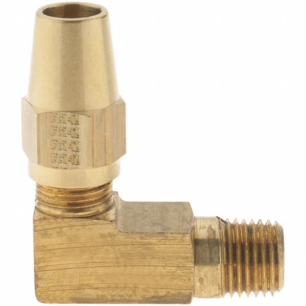 WEATHERHEAD | Danfoss Compression Tube Male Elbow: 3/8" Tube OD, Compression x MNPT - Brass, ASA, ASME & SAE | Part #1369X6L