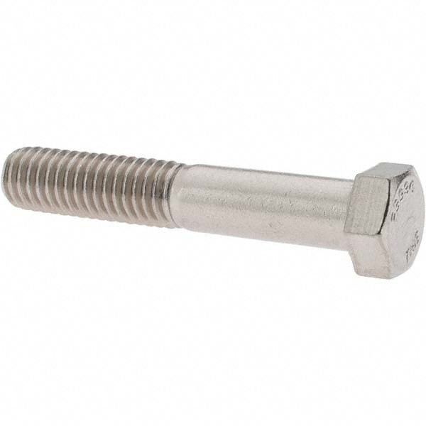Hex Head Cap Screw: 7/16-14 x 2-1/2", Grade 18-8 Stainless Steel