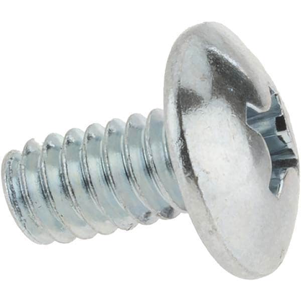 Machine Screw: 1/4-20 x 1/2" Length Under Head, Truss Head, Phillips