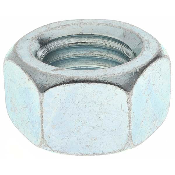 Hex Nut: 1-8, Grade 8 Steel, Zinc-Plated