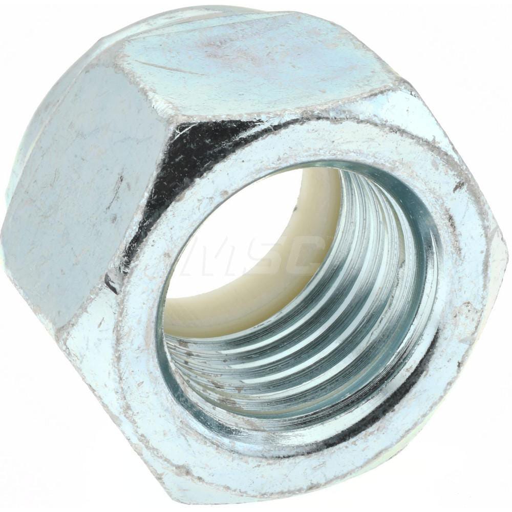 Value Collection Hex Lock Nut Insert Nylon Insert 1 14 7 Grade 2 Steel Zinc Finish Msc