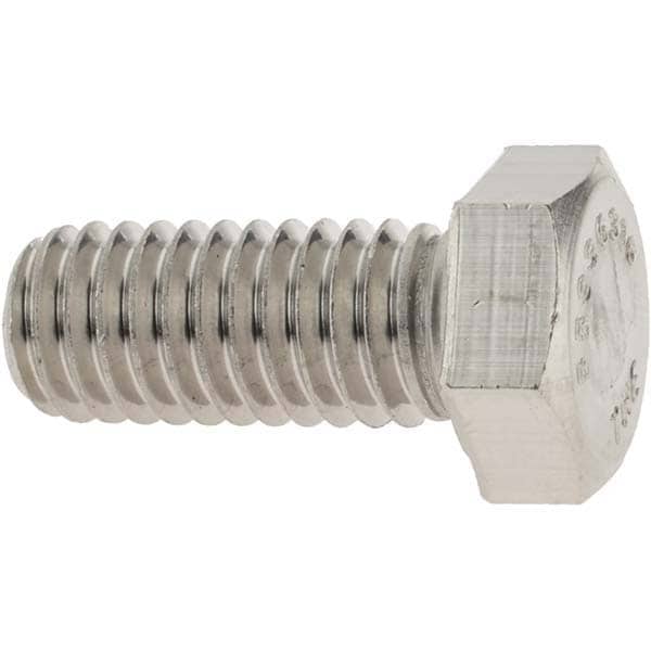 Hex Head Cap Screw: 3/8-16 x 7/8", Grade 316 Stainless Steel, Uncoated