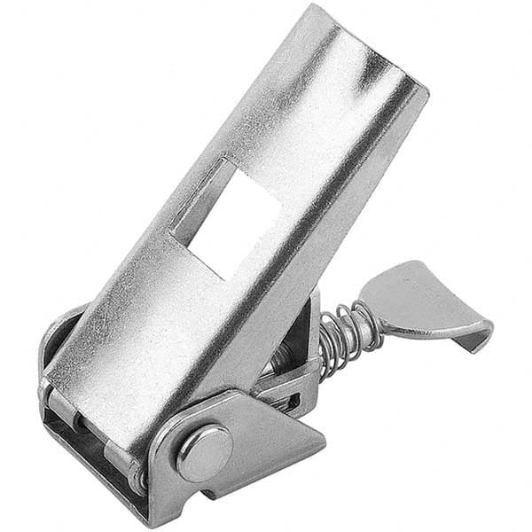 74.3 Height Kipp 05547-2631161 Steel Adjustable Latch 4000 N Holding Force Galvanized and Blue Chromated Finish Screw-On Holes Covered Metric Style B 