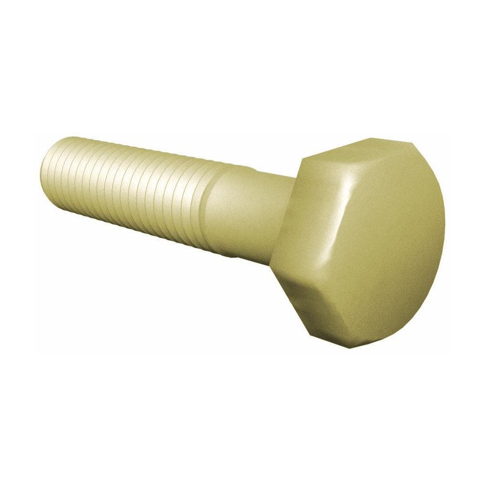 Hex Head Cap Screw: 1-8 x 9", Grade 8 Steel, Zinc Yellow Dichromate Finish