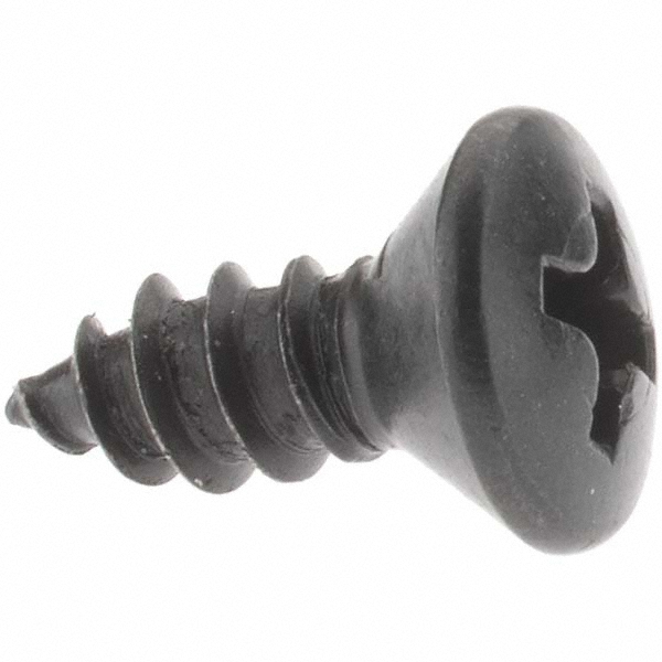 Sheet Metal Screw: #10, Oval Head, Phillips