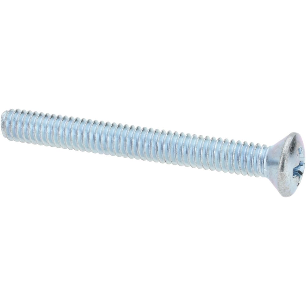 Machine Screw: #8-32 x 1-1/2" Length Under Head, Oval Head, Phillips