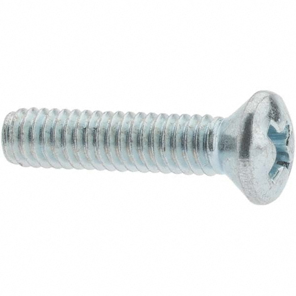Machine Screw: #8-32 x 3/4" Length Under Head, Oval Head, Phillips
