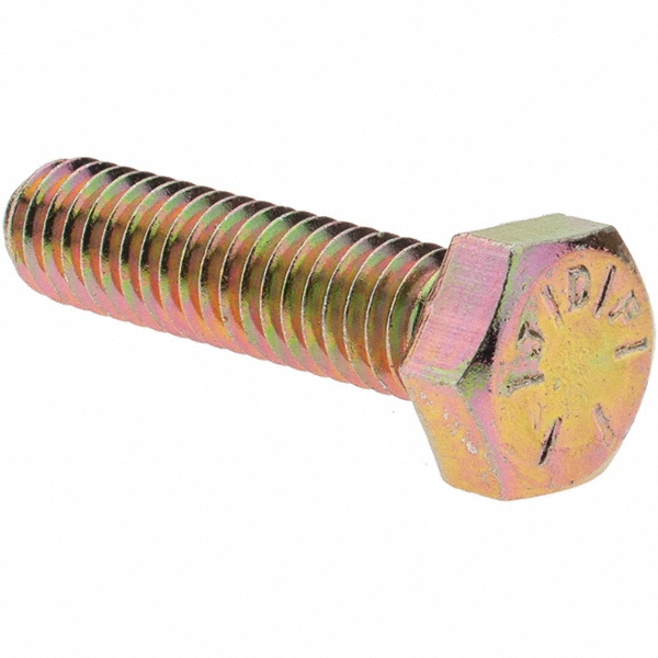 5/16-18 Hex Cap Screw Grade 8 10-Pack 5/16-18 X 1-3/4 Hex Cap Screws – Grade 8 Coarse Thread, Yellow Zinc Coated